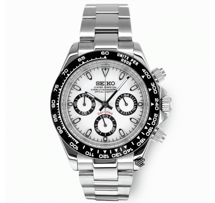Daytona Panda — chronographe Seiko mod